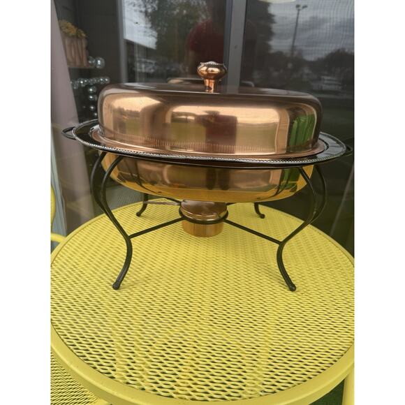Copper Chafing Dish Serveware Thanksgiving Chafer Warming Tray - Picture 1 of 9